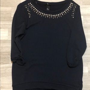 Navy sweater top